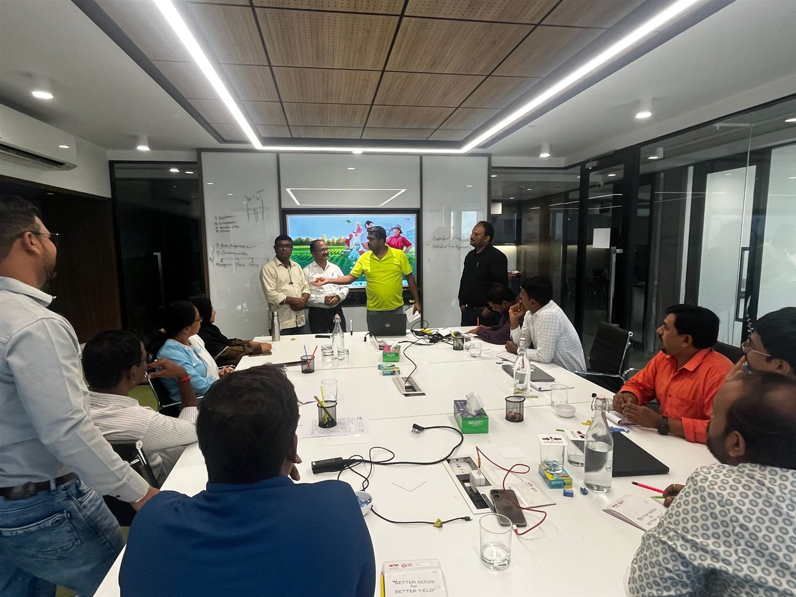 A leadership session with a client team